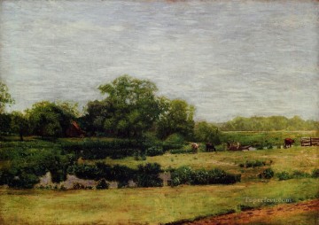 Thomas Eakins Painting - The Meadows Gloucester Realism landscape Thomas Eakins